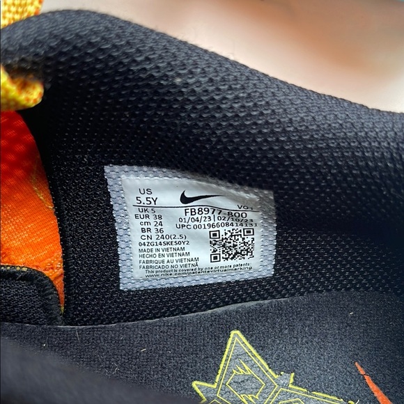 Nike JA 1 Brigit Mandarín and Blue Sneakers with Yellow Accents - Picture 12 of 14